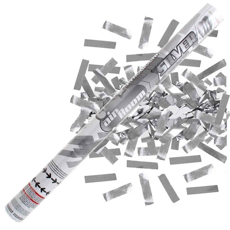 Spara Coriandoli Argento 60 cm Spara Coriandoli Argento 60 cm
