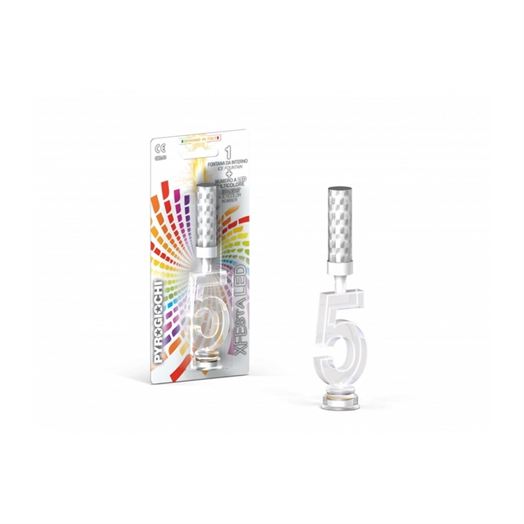 Fontana Numero 5 Led Multicolore