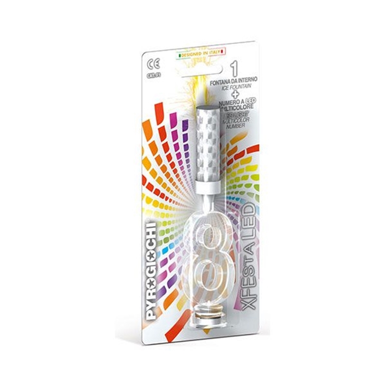 Fontana Numero 8 Led Multicolore 41198