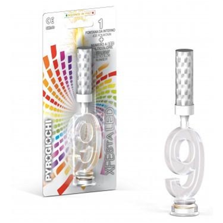 Fontana Numero 9 Led Multicolore