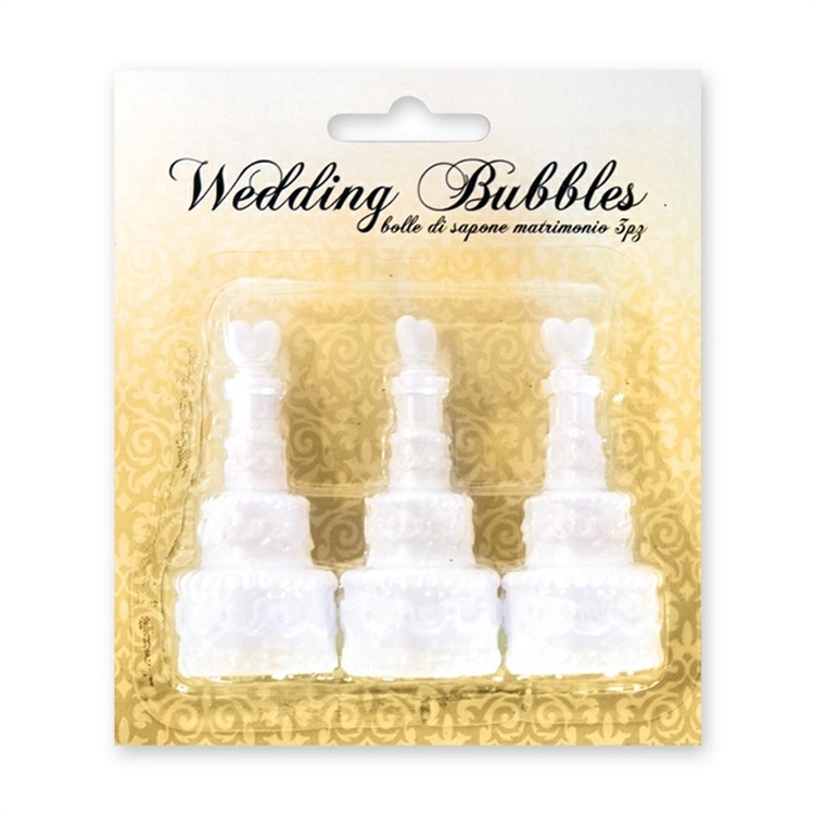 Bolle di sapone Wedding Torta 3pz 