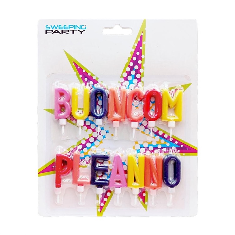 Candelina Buon Compleanno Multicolore