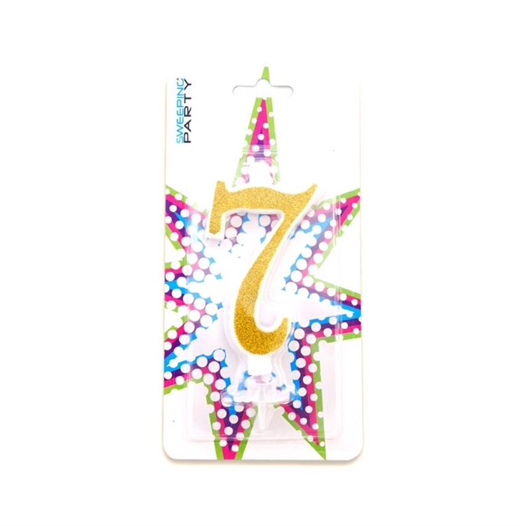 Candelina Glitter Oro Numero 7