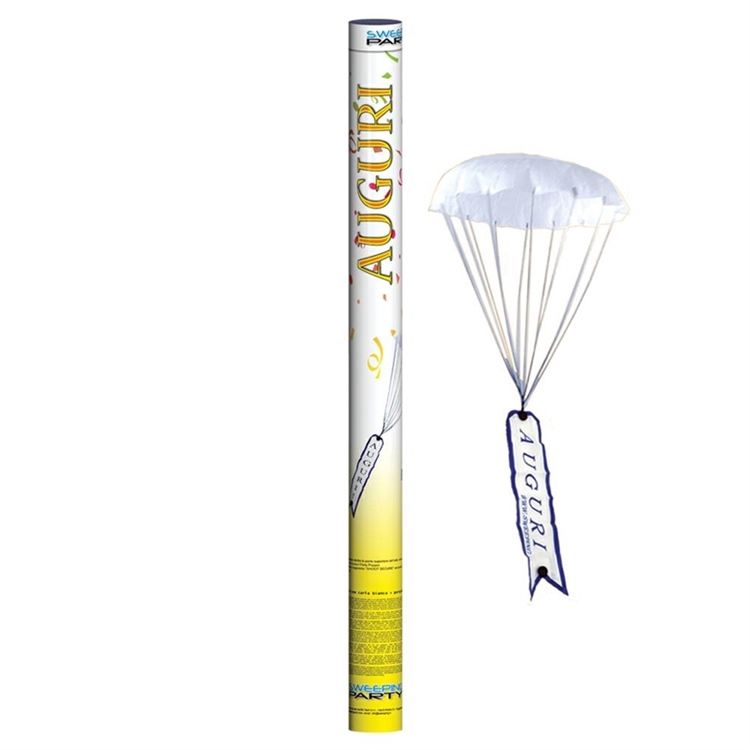 Spara Coriandoli lancio paracadute auguri 80 cm